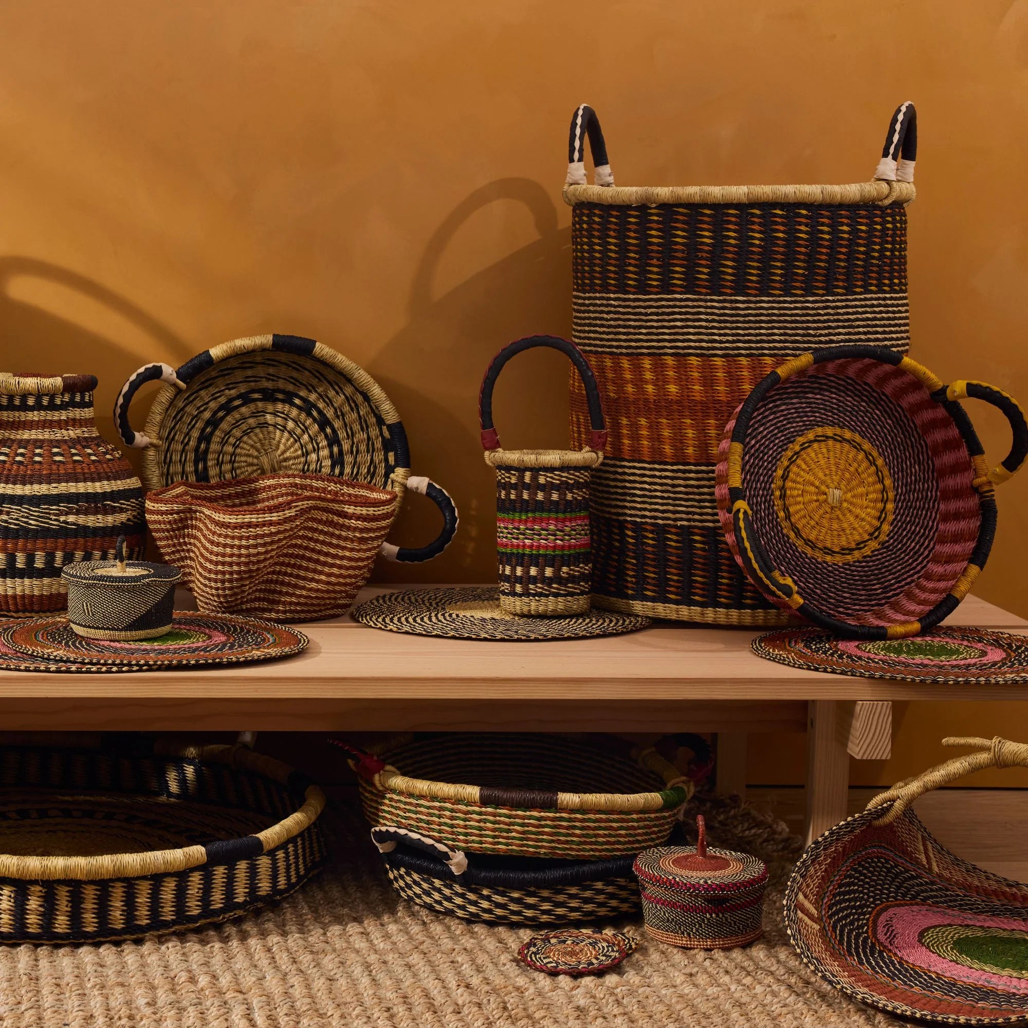 Small Woven Short Basket