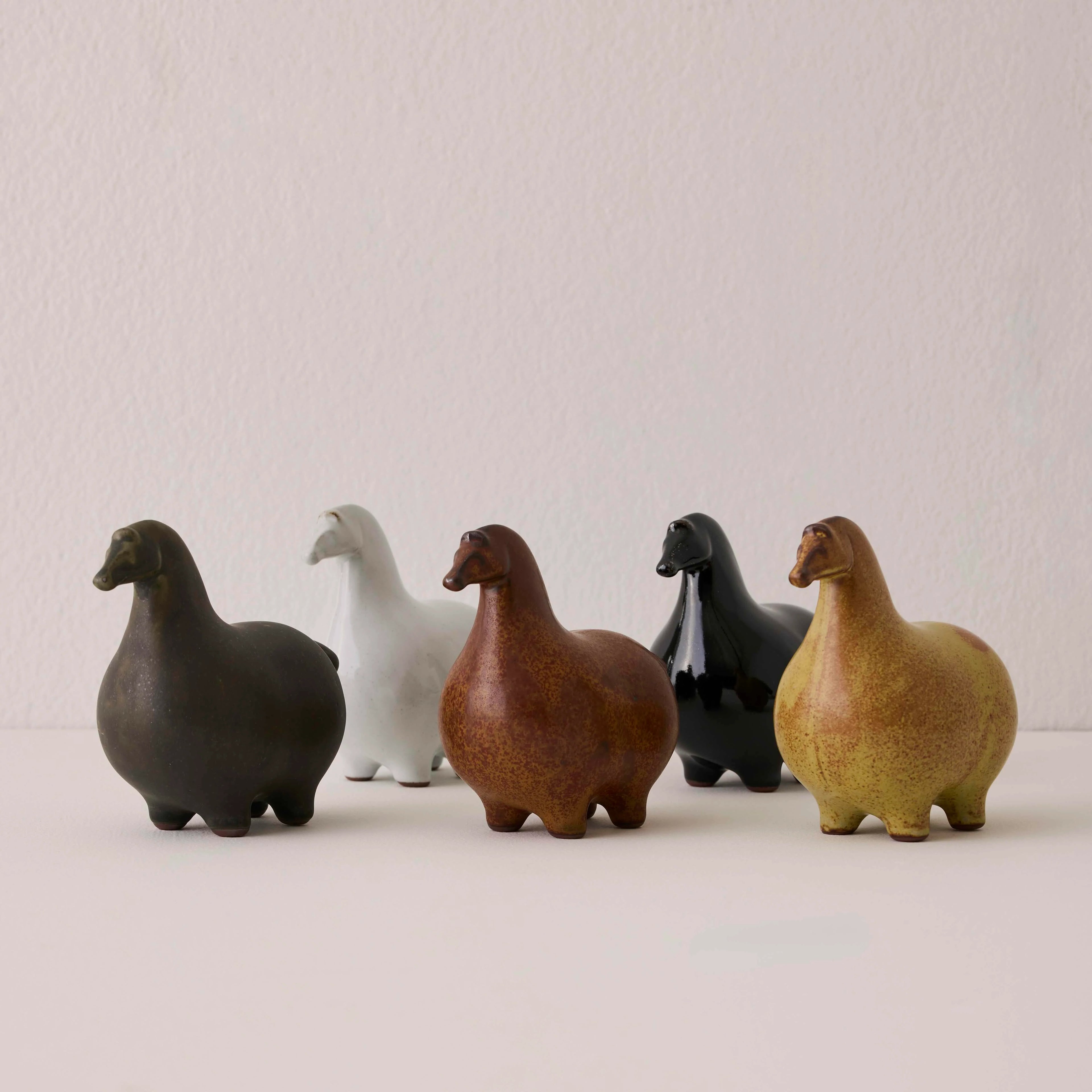 Ceramic Horse Figurine - Glazed