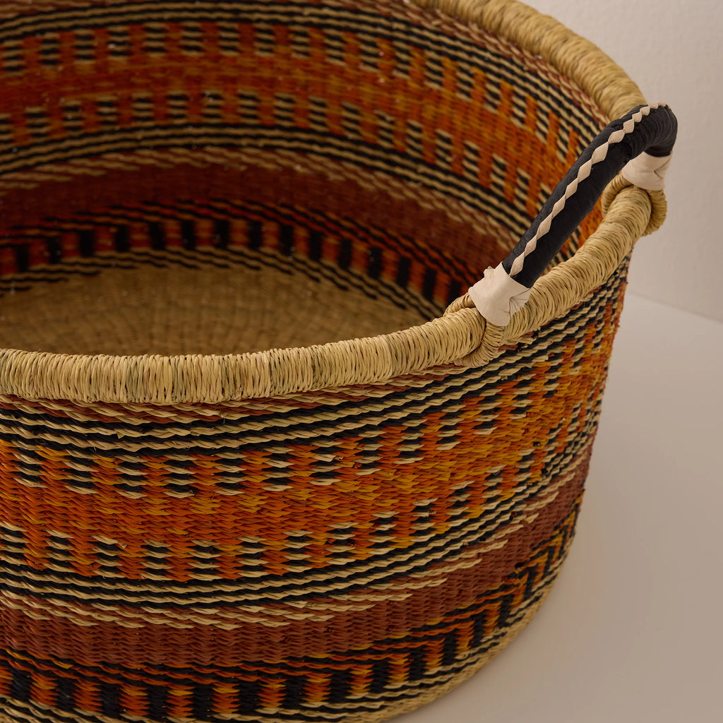 Large Woven Short Basket